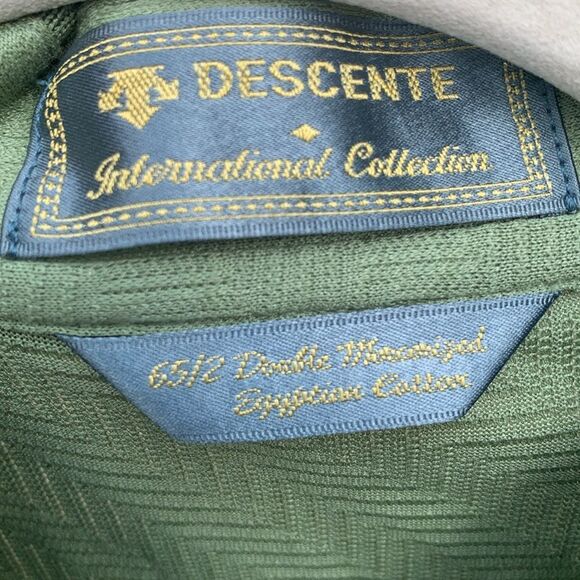 Take 50% OFF- Descente Men's Green Golf Polo Shirt, Size-L - Picture 12 of 12